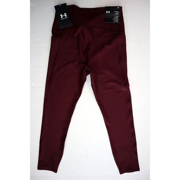 Under Armour 1365335-600 Women's Sz S Maroon No-Slip Waistband Ankle Leggings - Picture 1 of 8